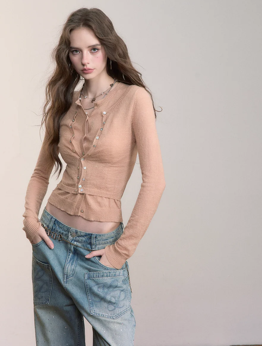 Double-Panel Fitted Knit Top - Image 2