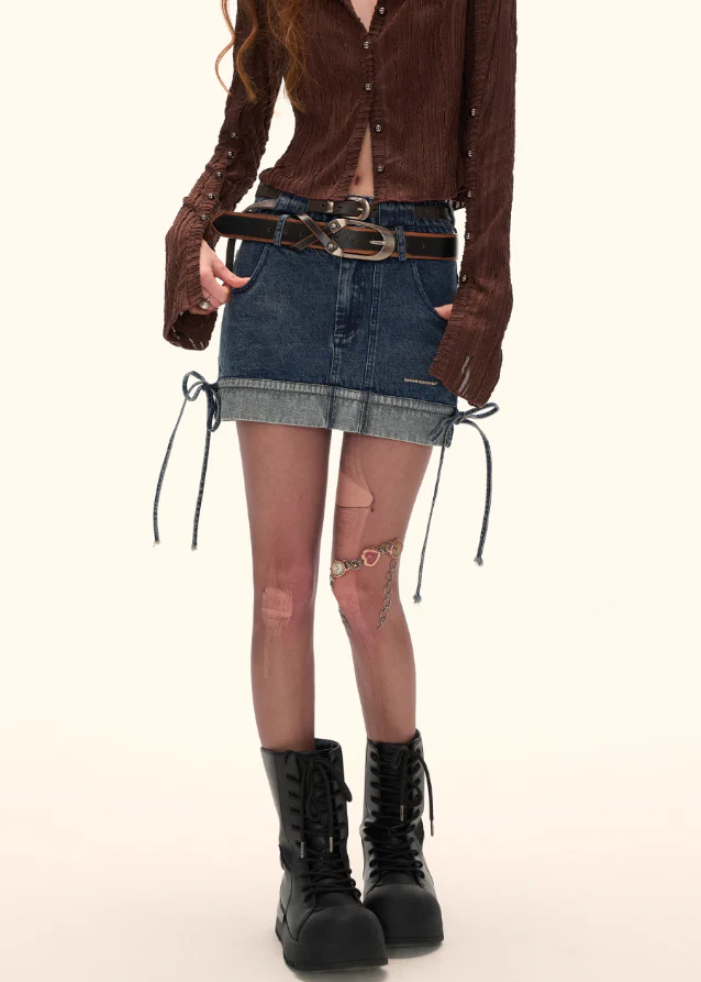 Double-Waist Denim Mini - Image 6