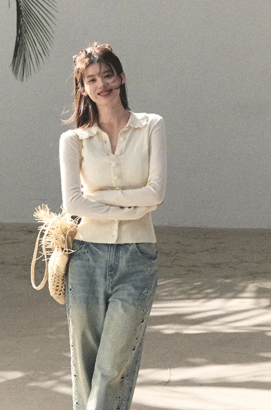 Drifted Crochet Collar Knit - Image 2