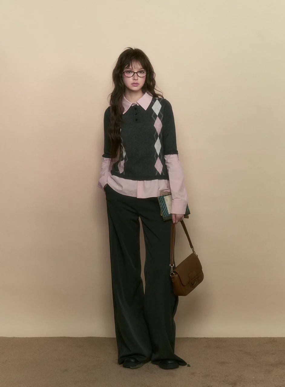 Early Spring Campus Lovers Knitted Sweater Bottoming Shirt - Image 5