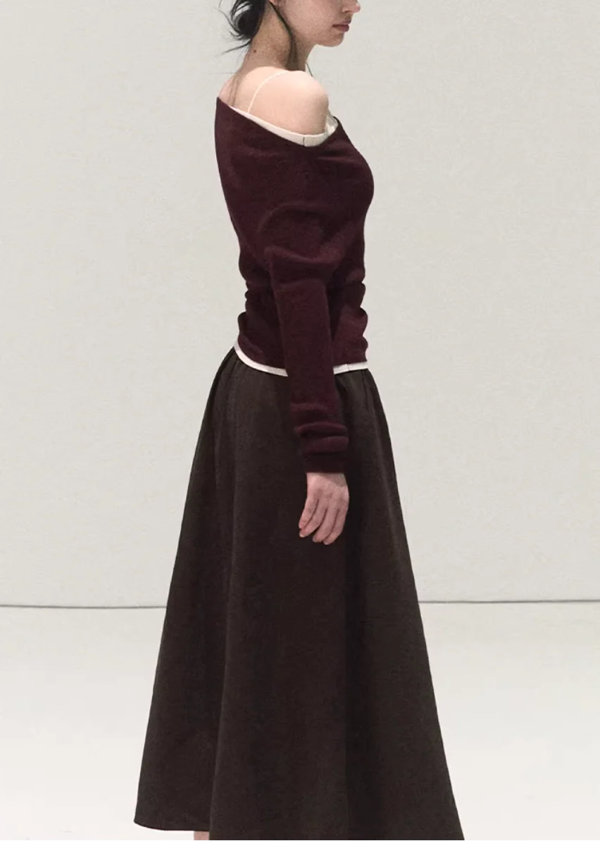 Ebony Flow A-Line Skirt - Image 6