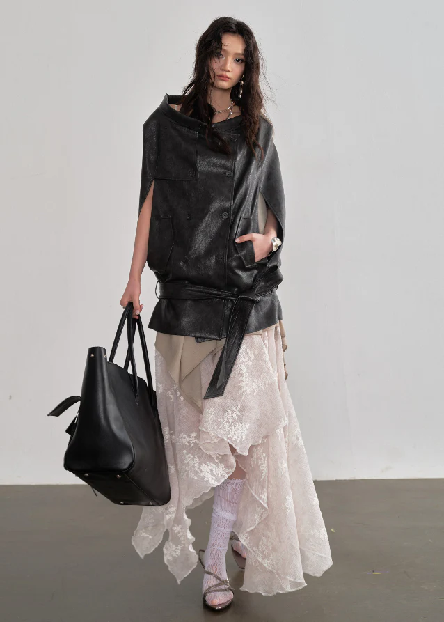 Ebony Flow Cape Jacket