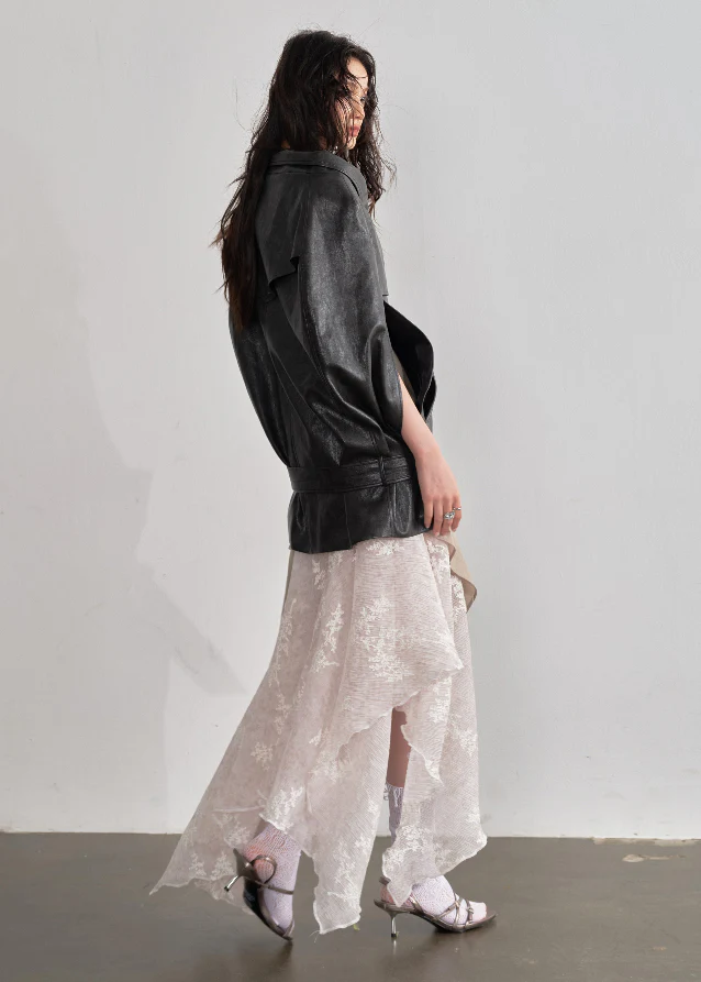 Ebony Flow Cape Jacket - Image 3