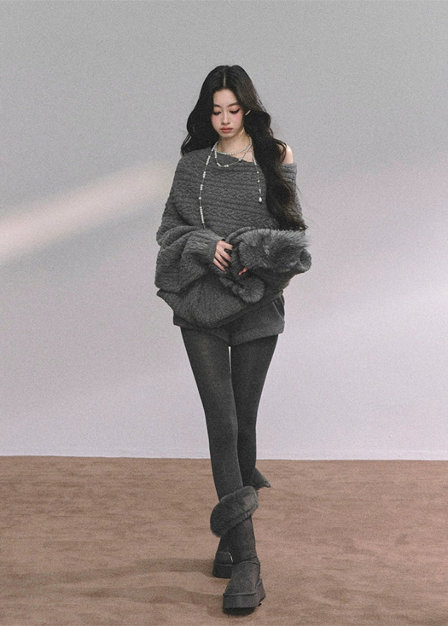 Écharpe Oslo Off-Shoulder Knit - Image 3