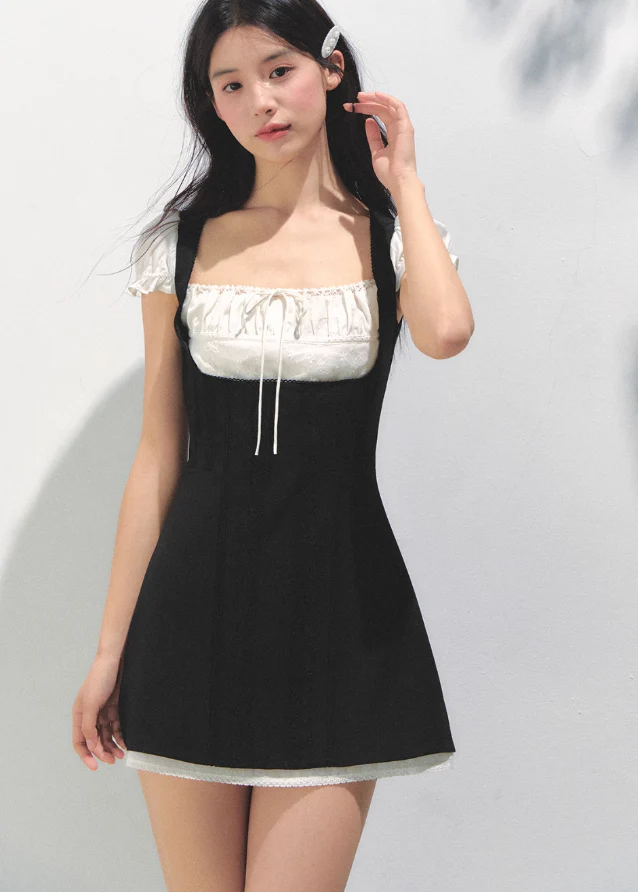Retro Square Charm Dress - Image 10