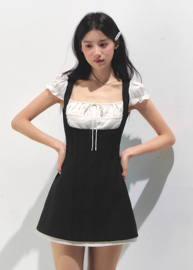 Retro Square Charm Dress - Image 8