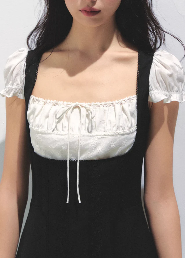 Retro Square Charm Dress - Image 9