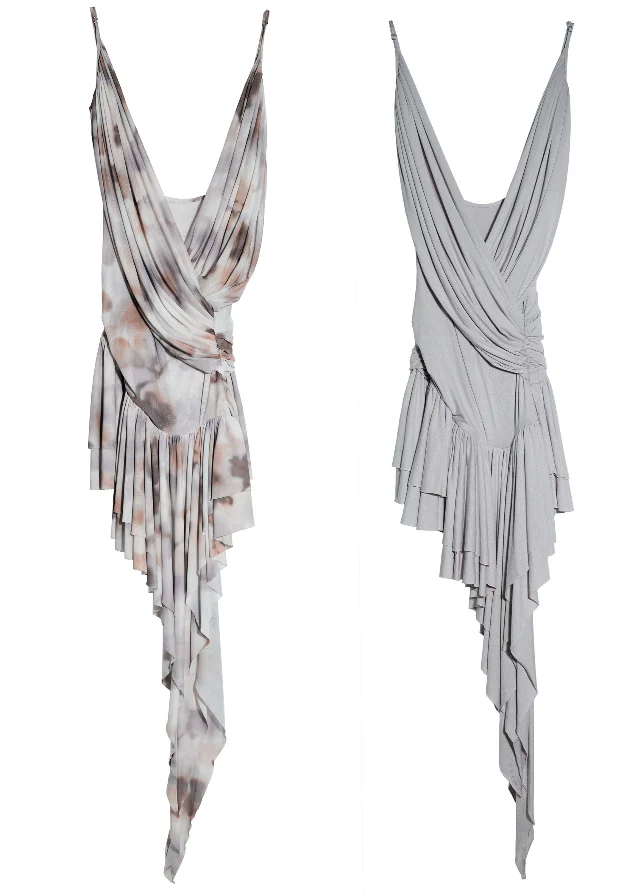 Elegant Sculptural Pleated Deep V Top - Image 7