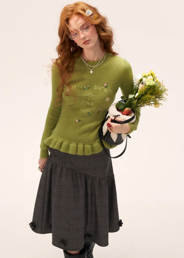 Embroidered Flower Knit - Image 2