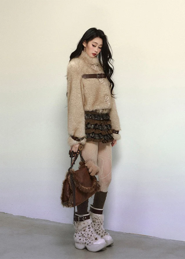 Eco-Friendly Faux Fur Short Coat - Image 4