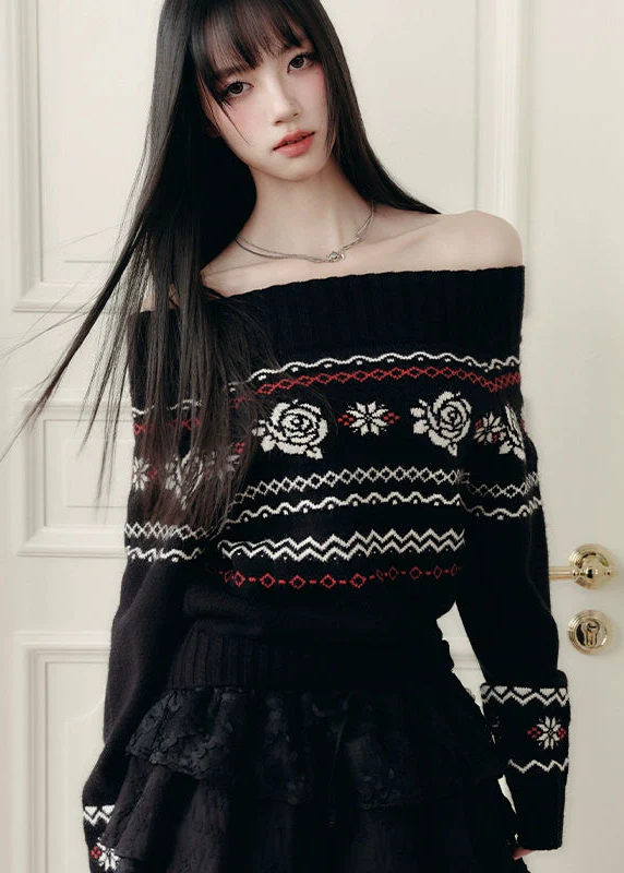 Fair Isle Affair Off-Shoulder Knit - Image 3