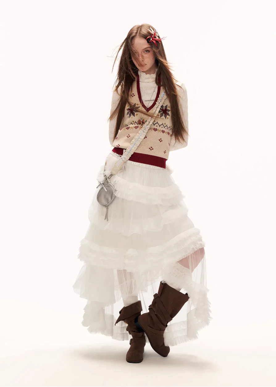 Fair Isle Halter Knit Vest - Image 10
