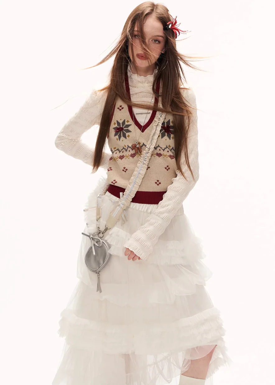 Fair Isle Halter Knit Vest - Image 11