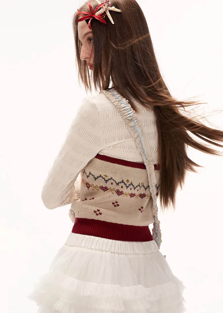 Fair Isle Halter Knit Vest - Image 9