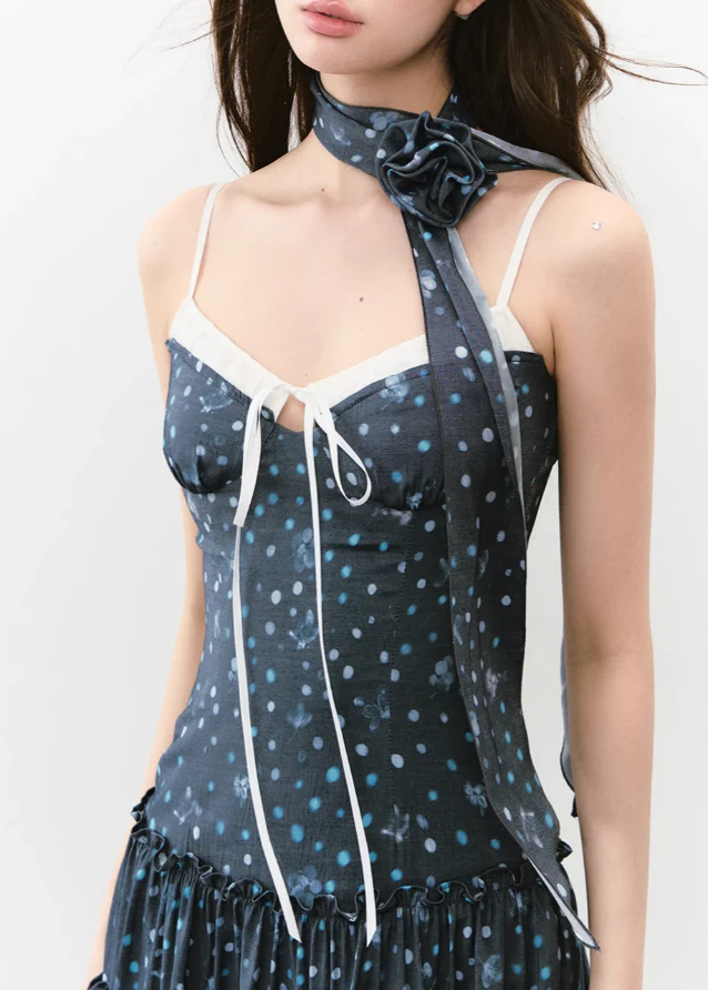 Fake Two-Piece Checkered Patchwork Dress - Image 3