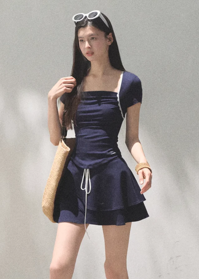 Knitted Two-Piece Casual Skirt Set
