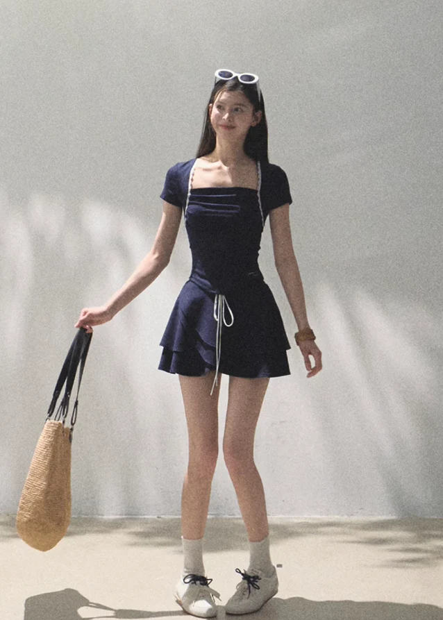 Knitted Two-Piece Casual Skirt Set - Image 2