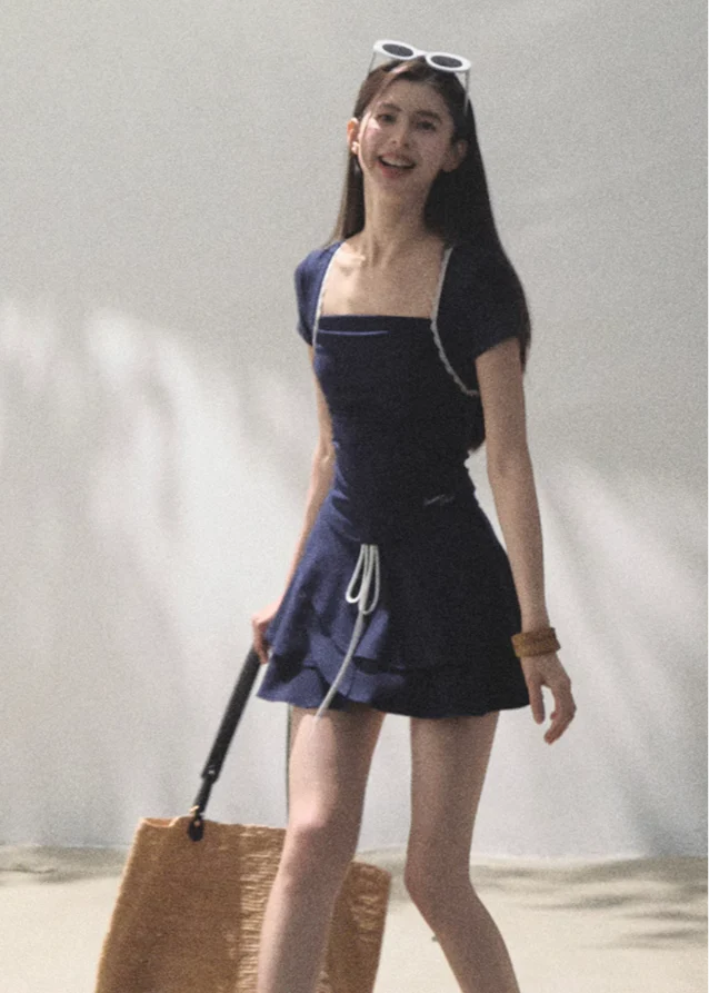 Knitted Two-Piece Casual Skirt Set - Image 4
