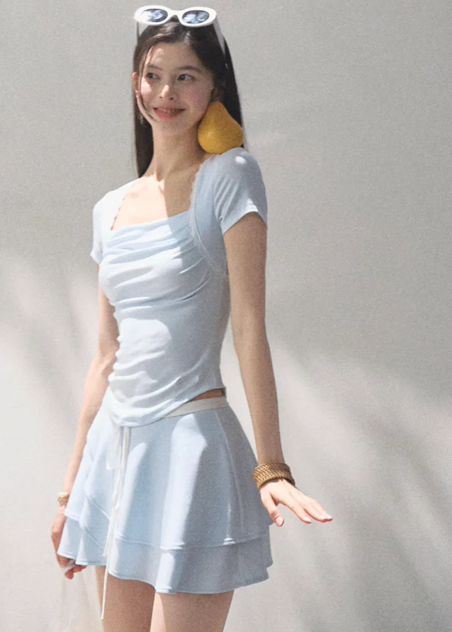 Knitted Two-Piece Casual Skirt Set - Image 6