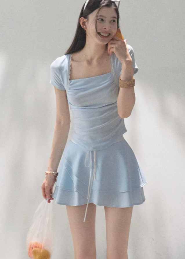 Knitted Two-Piece Casual Skirt Set - Image 7