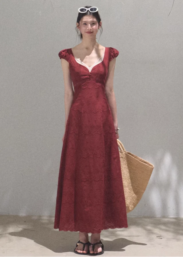 Bohemian Cotton Floral Tea Dress - Image 3