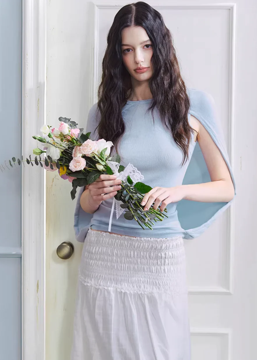 Flow Cape Lyocell Knit Top - Image 21