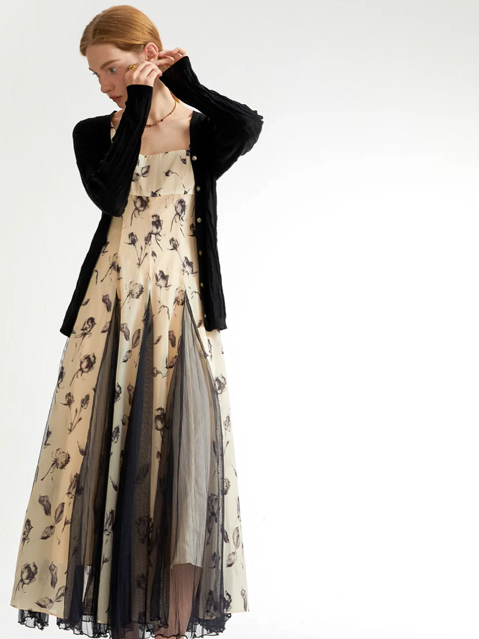 Suspender Long Tea Dress - Image 5