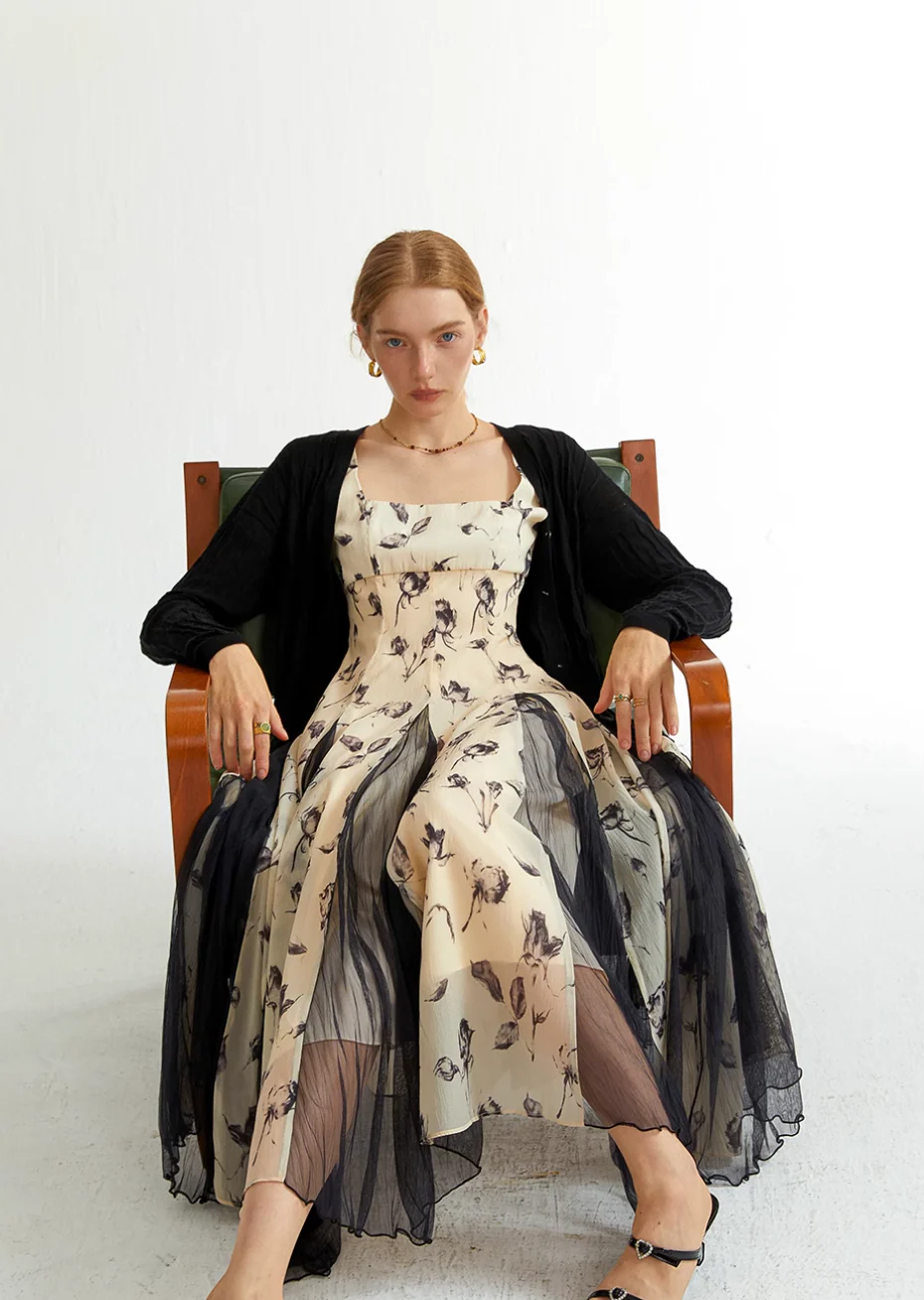 Suspender Long Tea Dress - Image 6