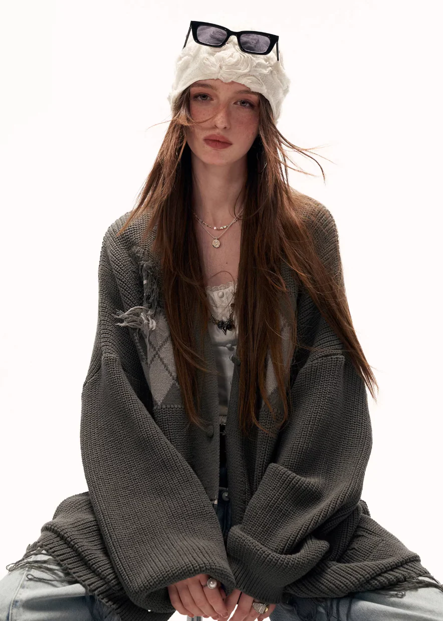 Fringe Patch Oversized Knit - Image 6