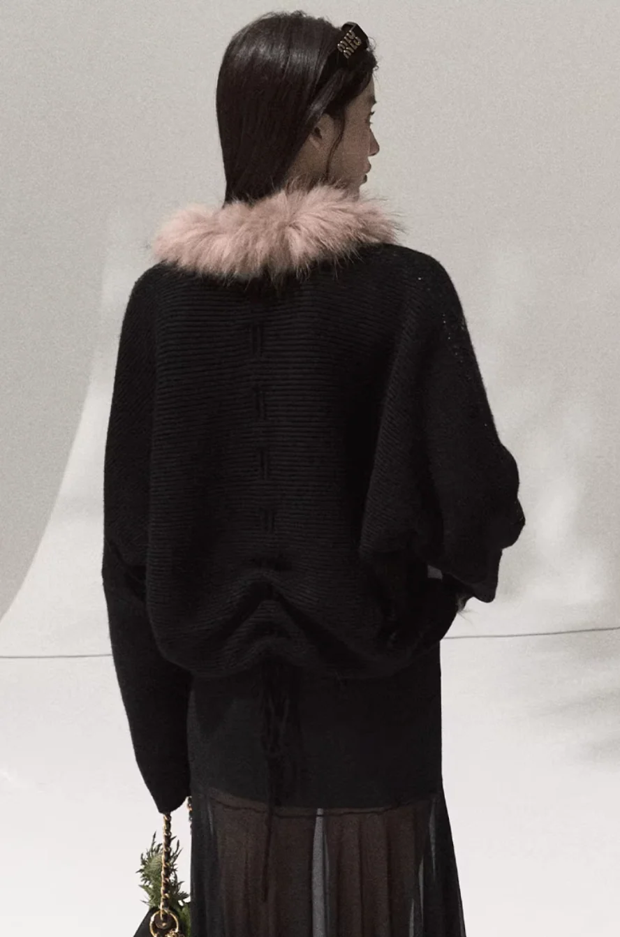 Frost District Raccoon Knit Coat - Image 5