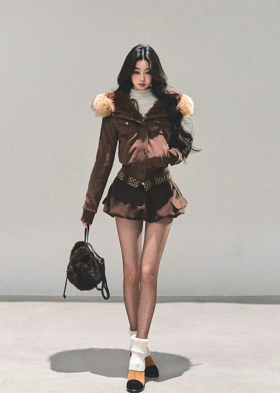 Frost Petal Faux-Fur Hooded Jacket - Image 11