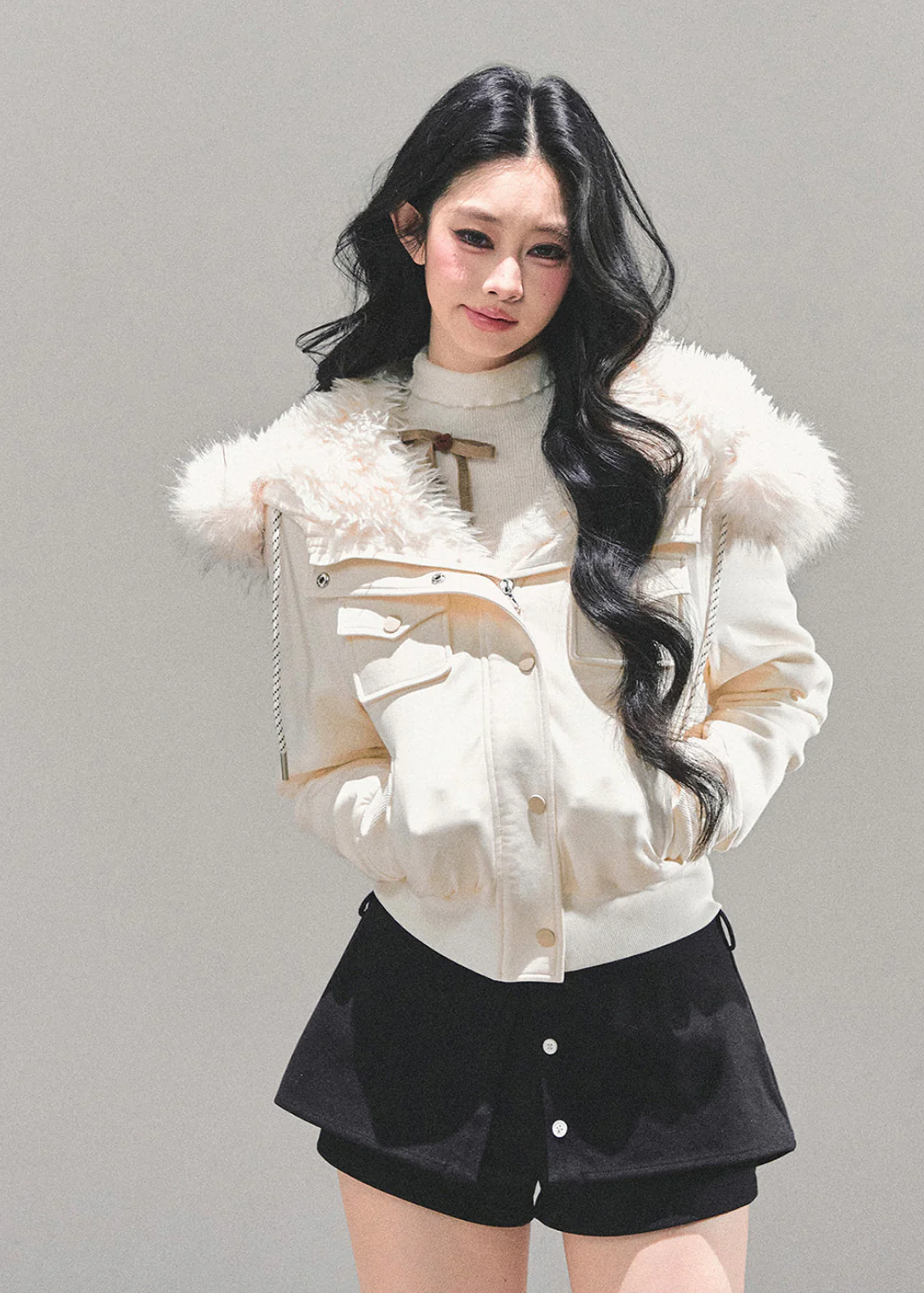 Frost Petal Faux-Fur Hooded Jacket - Image 12