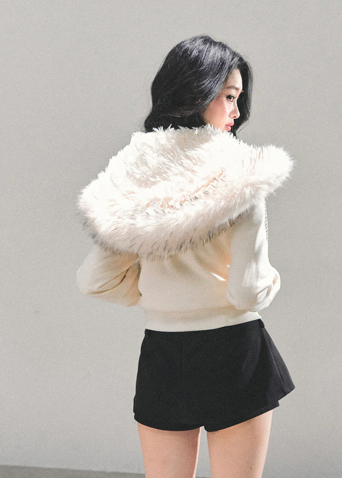 Frost Petal Faux-Fur Hooded Jacket - Image 13