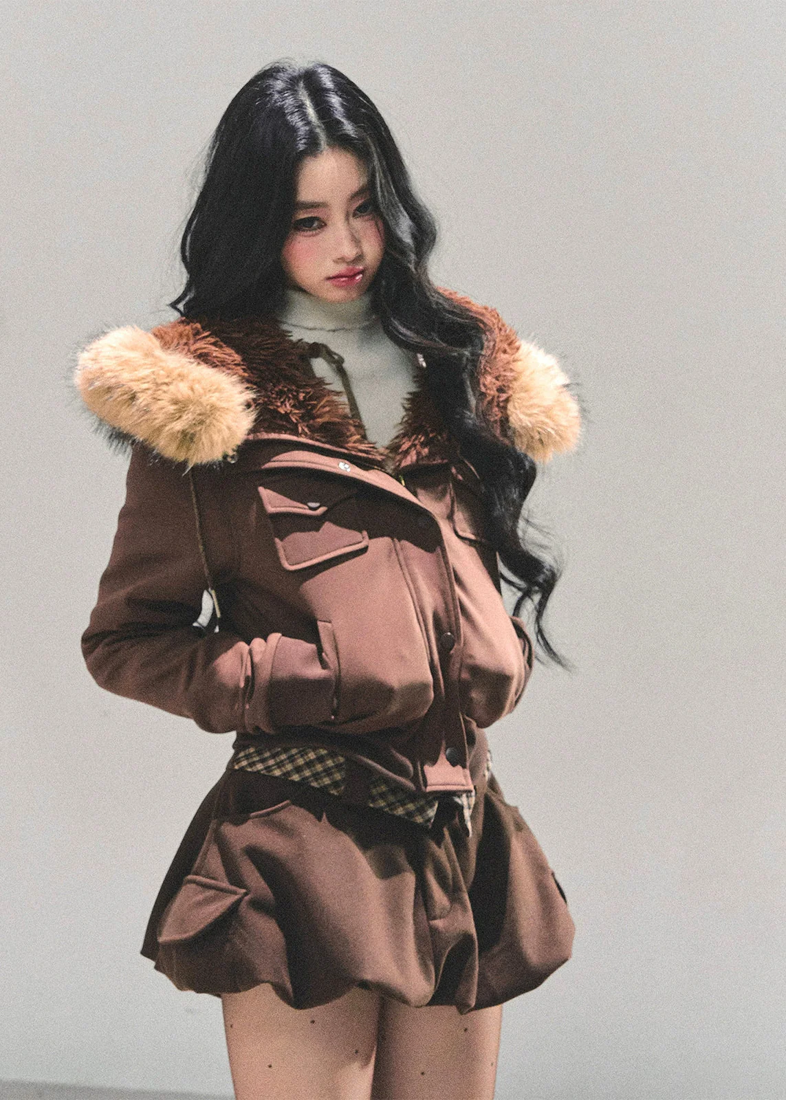 Frost Petal Faux-Fur Hooded Jacket - Image 3