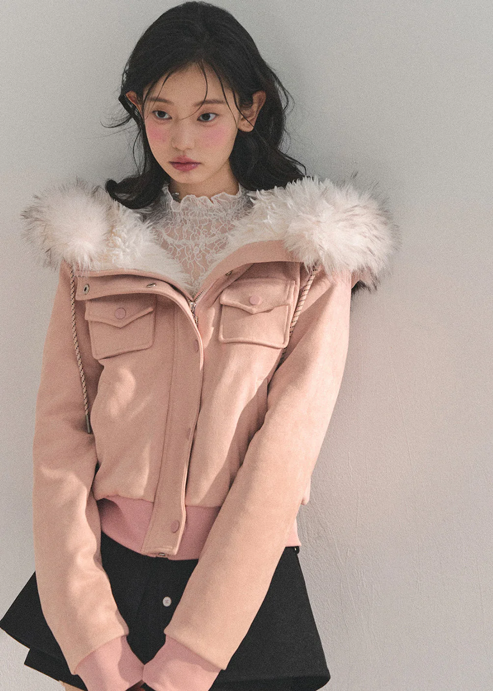 Frost Petal Faux-Fur Hooded Jacket - Image 4