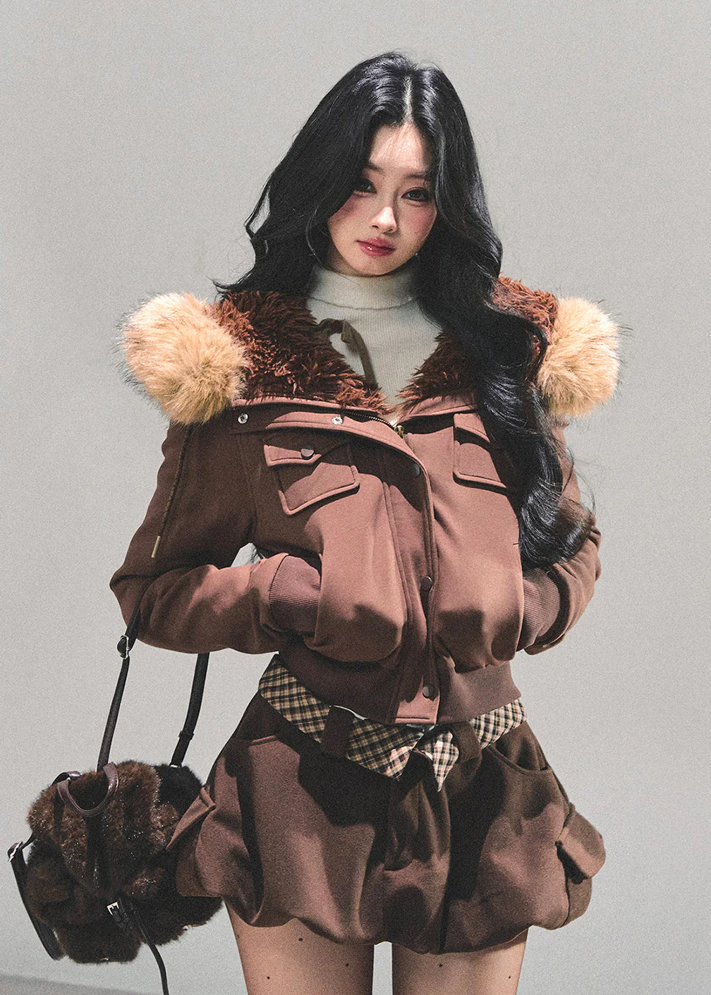 Frost Petal Faux-Fur Hooded Jacket - Image 8
