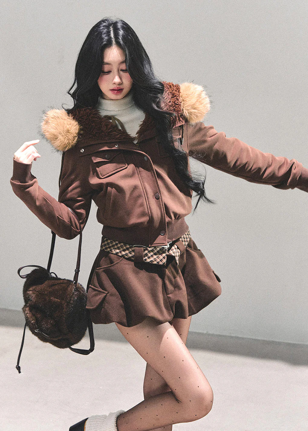 Frost Petal Faux-Fur Hooded Jacket - Image 9