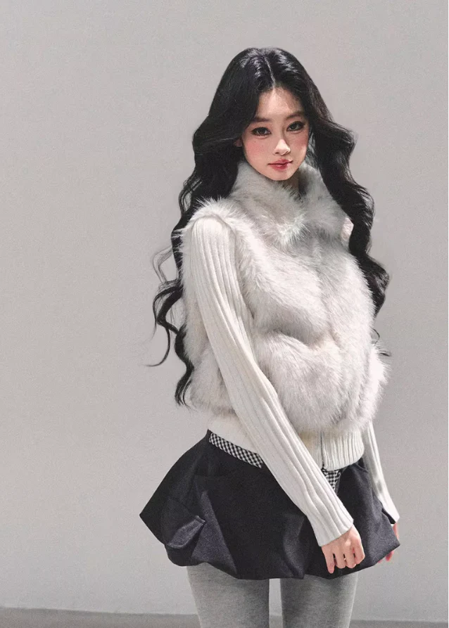 Frost Whisper Faux-Fur Pullover - Image 5