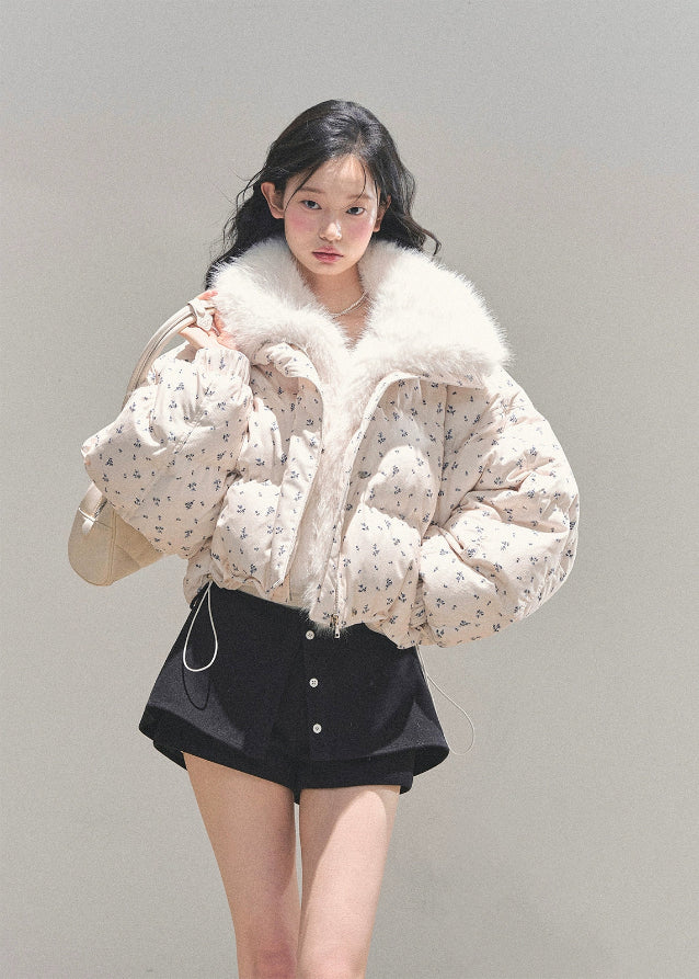 Frost Whisper Plush-Lined Short Down Coat - Image 12