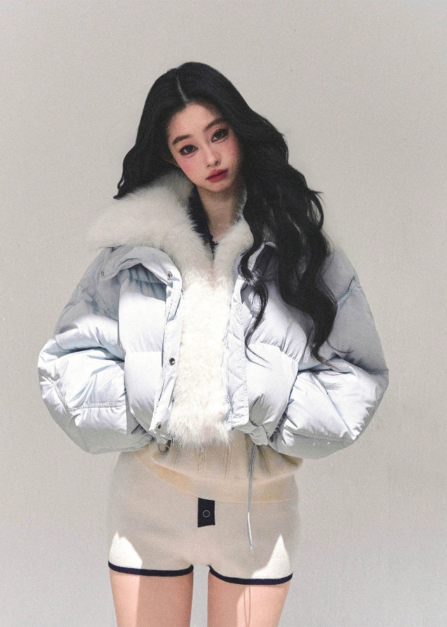 Frost Whisper Short Down Coat - Image 10
