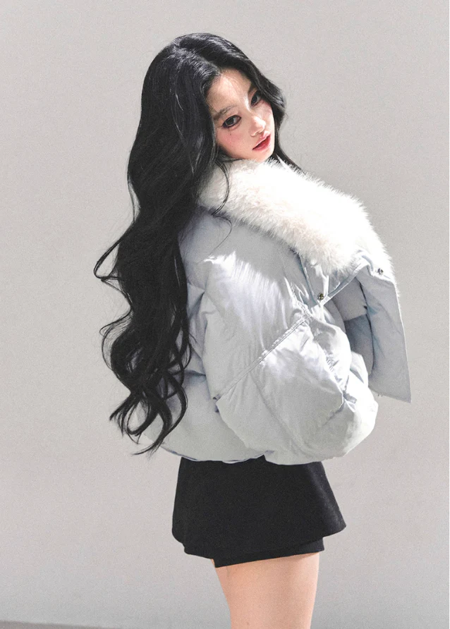 Frost Whisper Short Down Coat - Image 3
