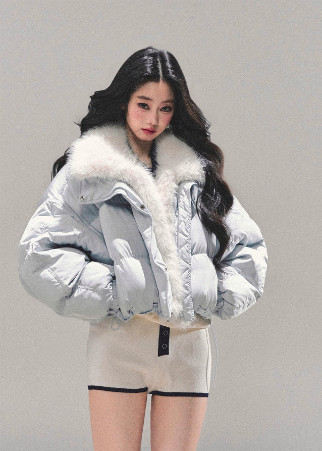 Frost Whisper Short Down Coat - Image 6