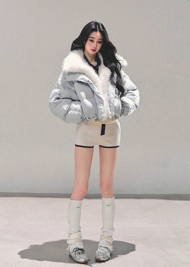 Frost Whisper Short Down Coat - Image 7