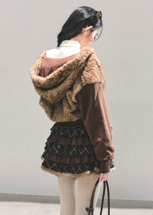 Frosted Ribbon Lambwarm Short Coat - Image 6