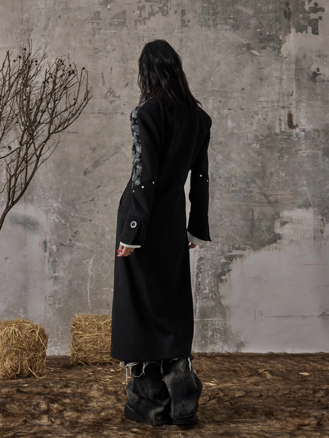 Dark high-end slim-fit Long coat - Image 10