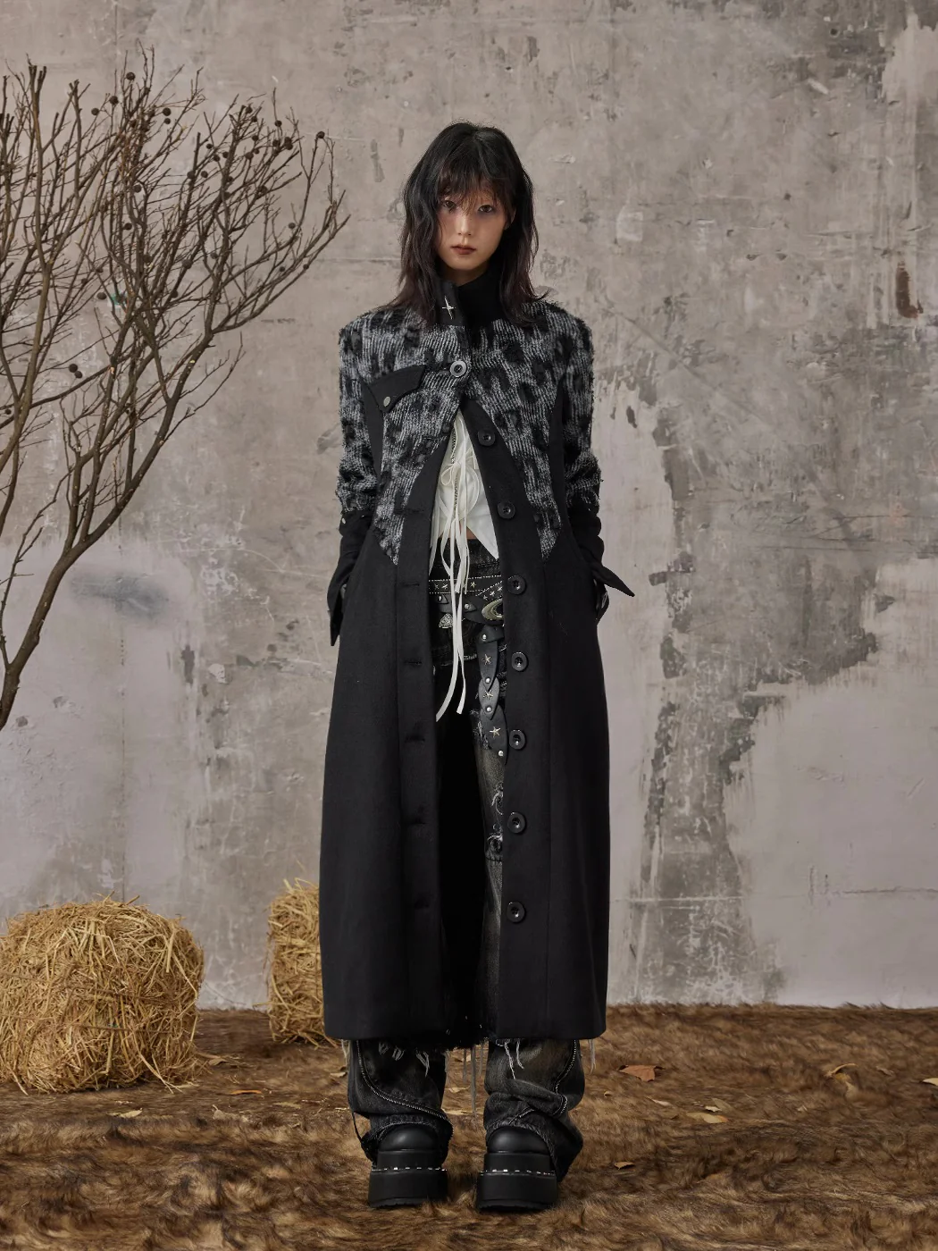 Dark high-end slim-fit Long coat - Image 13