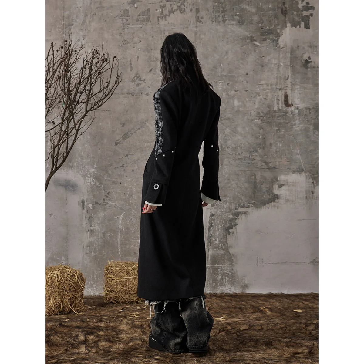 Dark high-end slim-fit Long coat - Image 5