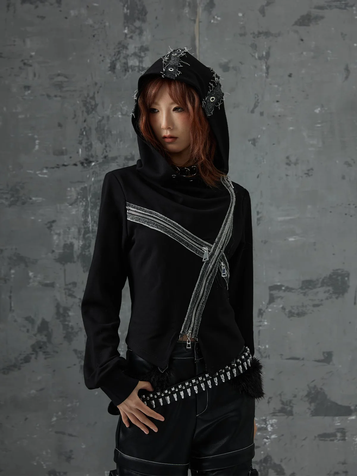Hooded Bottoming Shirt Top - Image 10