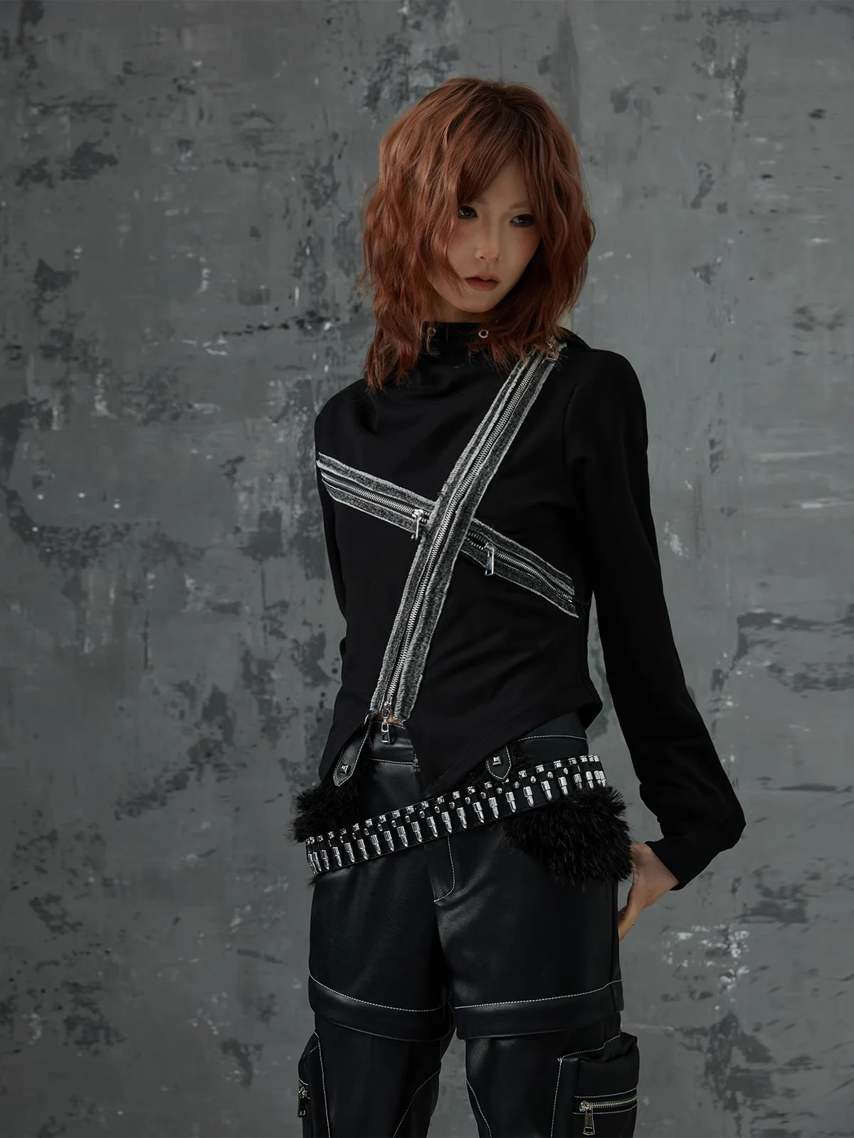 Hooded Bottoming Shirt Top - Image 7