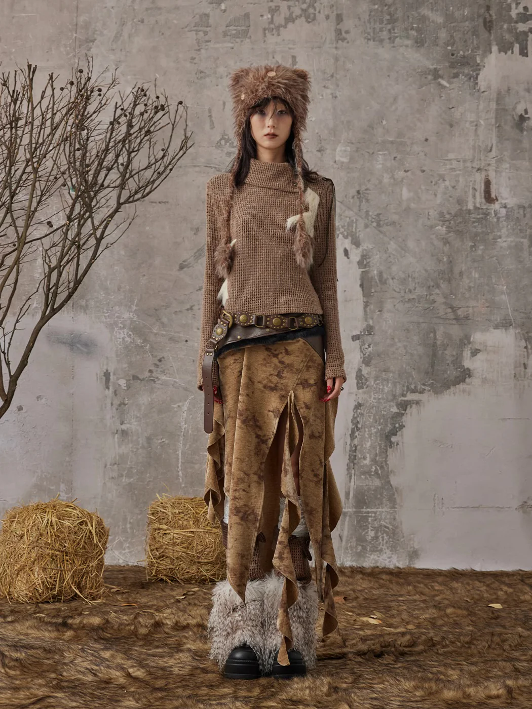 Irregular Ruffled Half-length Skirt - Image 13